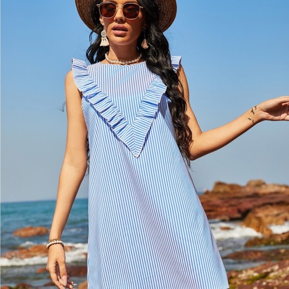 Leopard Print Ruffle Sleeve Dress - Picture 6 of 16